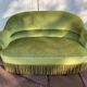 Green velvet toad sofa