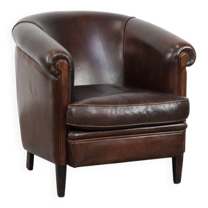 Fauteuil club vintage - marron