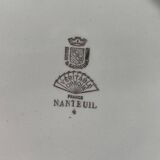 Set of 10 flat plates Digoin & Sarreguemines Nanteuil