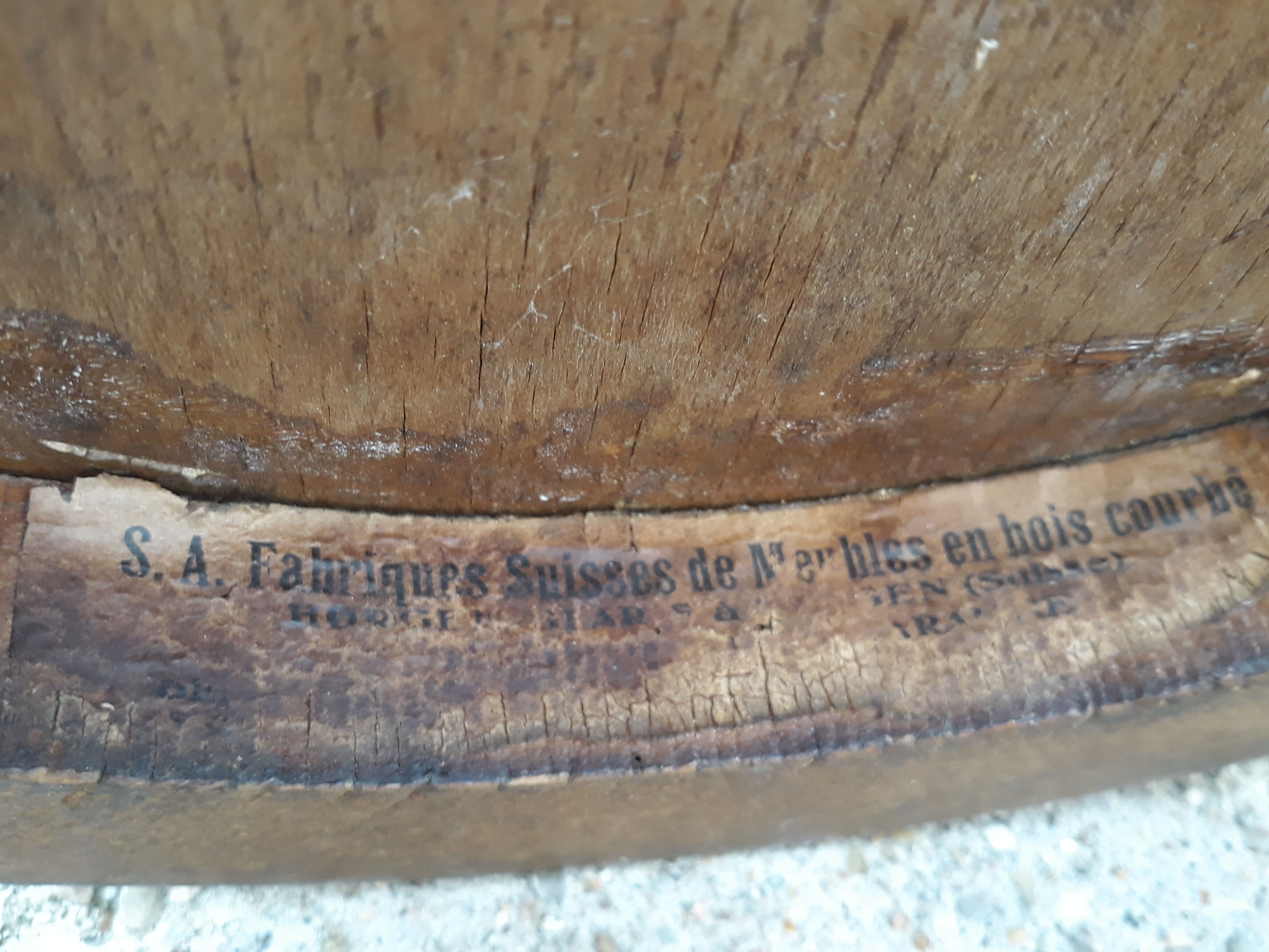 Bauman bistro 1900 wooden stool