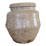 Vase / pot grès pyrité
