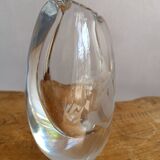 Vicke Lindstrand crystal vase (1904-1983) signed Kosta Boda Woman in bath
