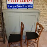 Duo of wooden Bistro chairs