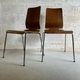 Pair of GILBERT model wood and metal chairs by Carina Bengs for IKEA 1999