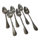 6 vintage silver plated soup spoons with hallmarks