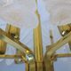 Carl Fagerlund brass and glass acanthus leaf chandelier, Sweden 1960s