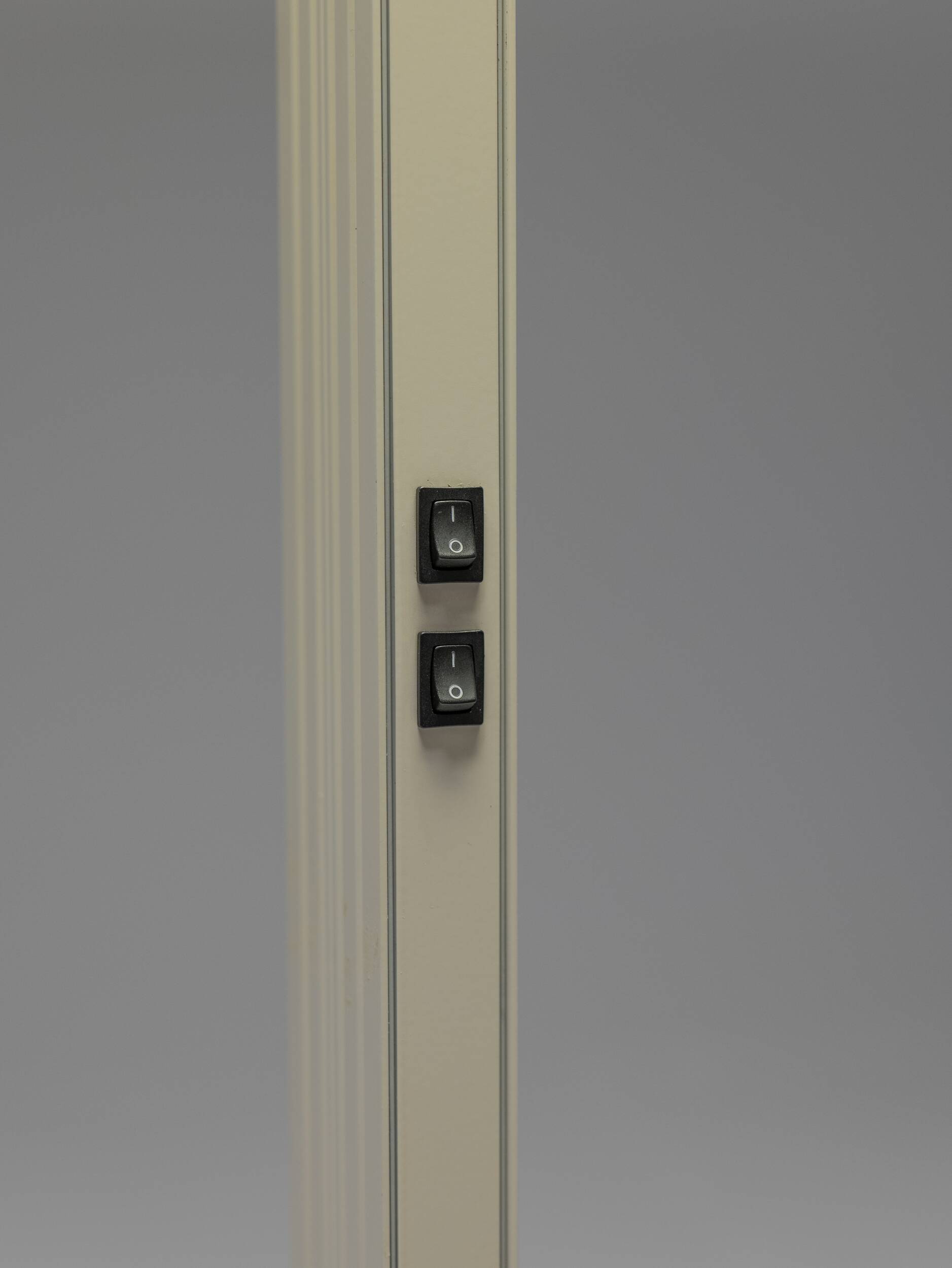 Pair of white Sames floor lamps, Italy, 1980s