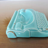 Ashtray japy machinę to write ceramic 50s 60s