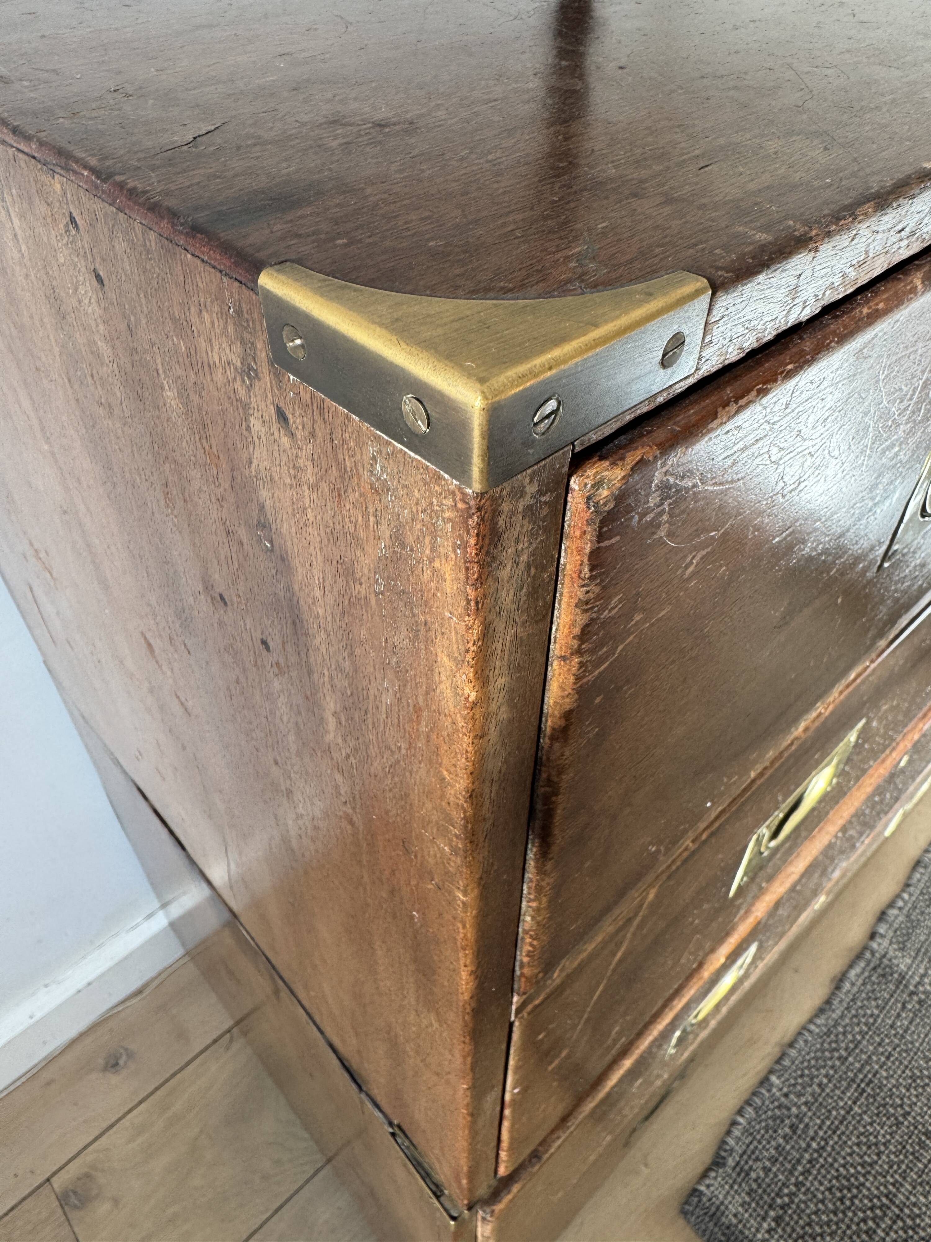 Commode bateau anglaise vintage acajou