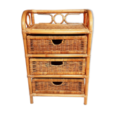 Meuble en rotin vintage