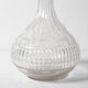 Glass Decanter / Mid-century Patterned Wine Carafe / Empoli / Italy / 1950s
