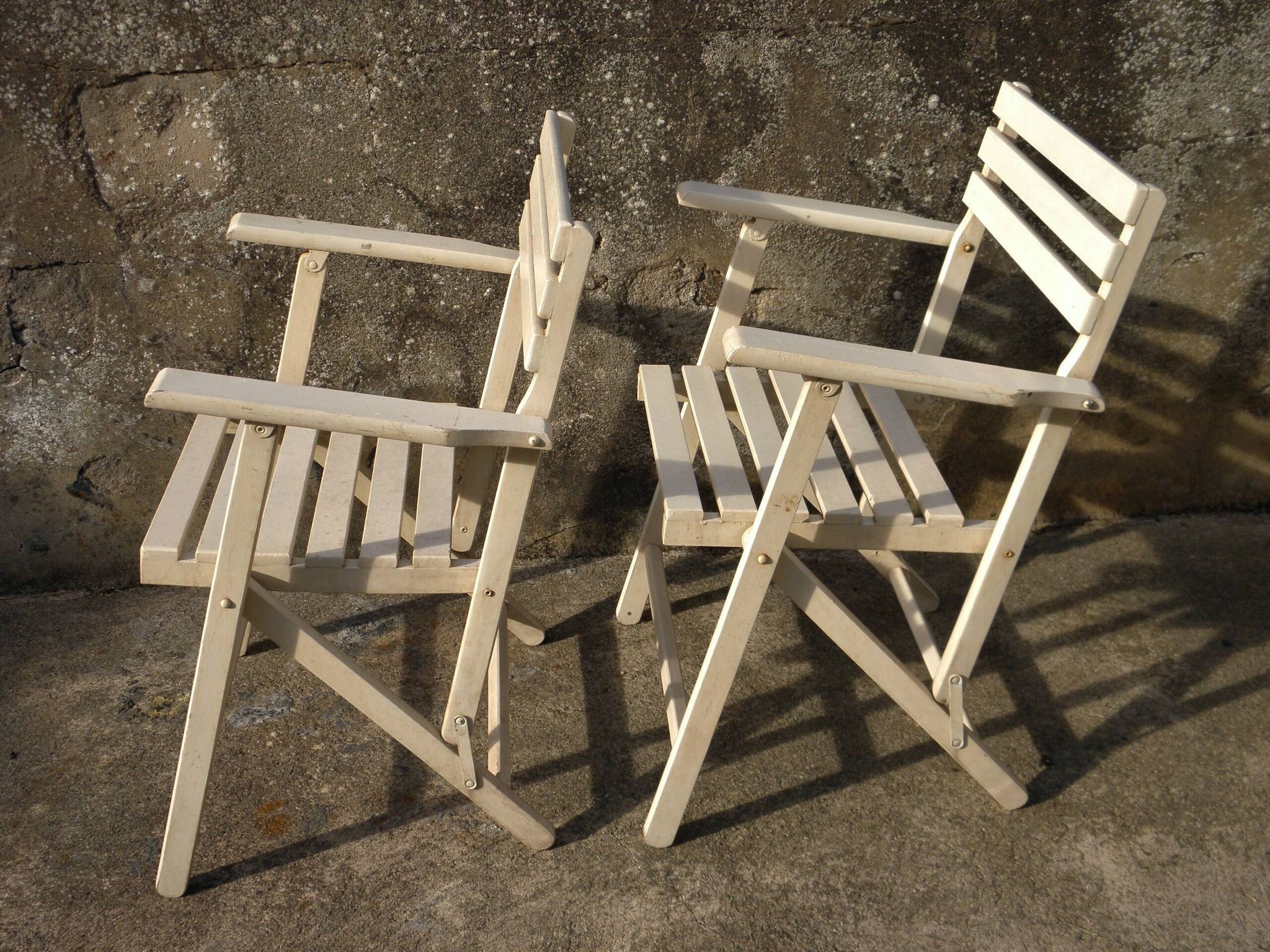 Pair of garden armchairs