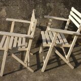Pair of garden armchairs