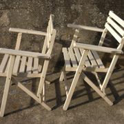 Pair of garden armchairs
