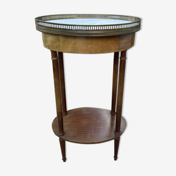 Ancient pedestal table with marble top