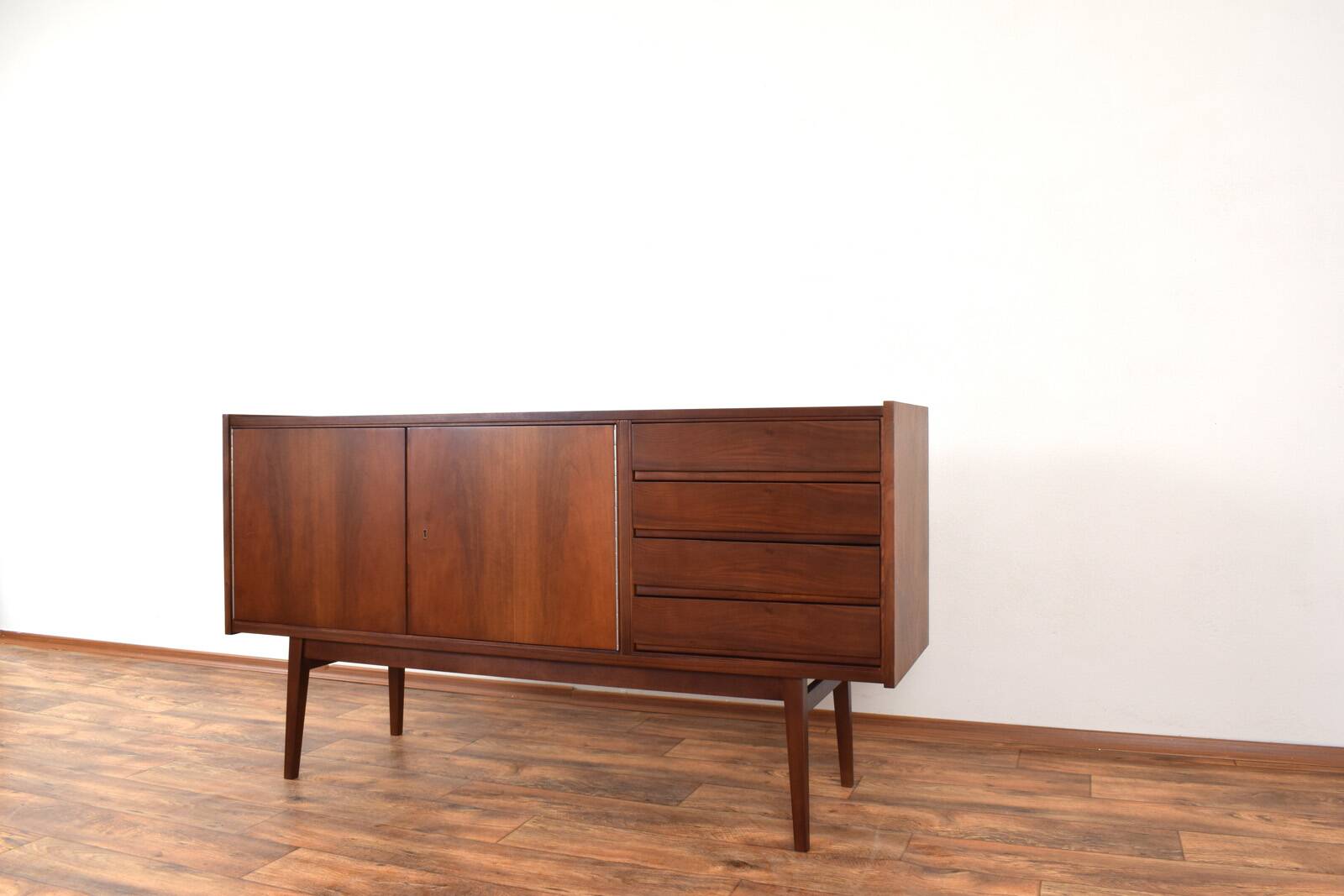 Mid-Century Walnut Sideboard by S. Albrecht, 1960s.