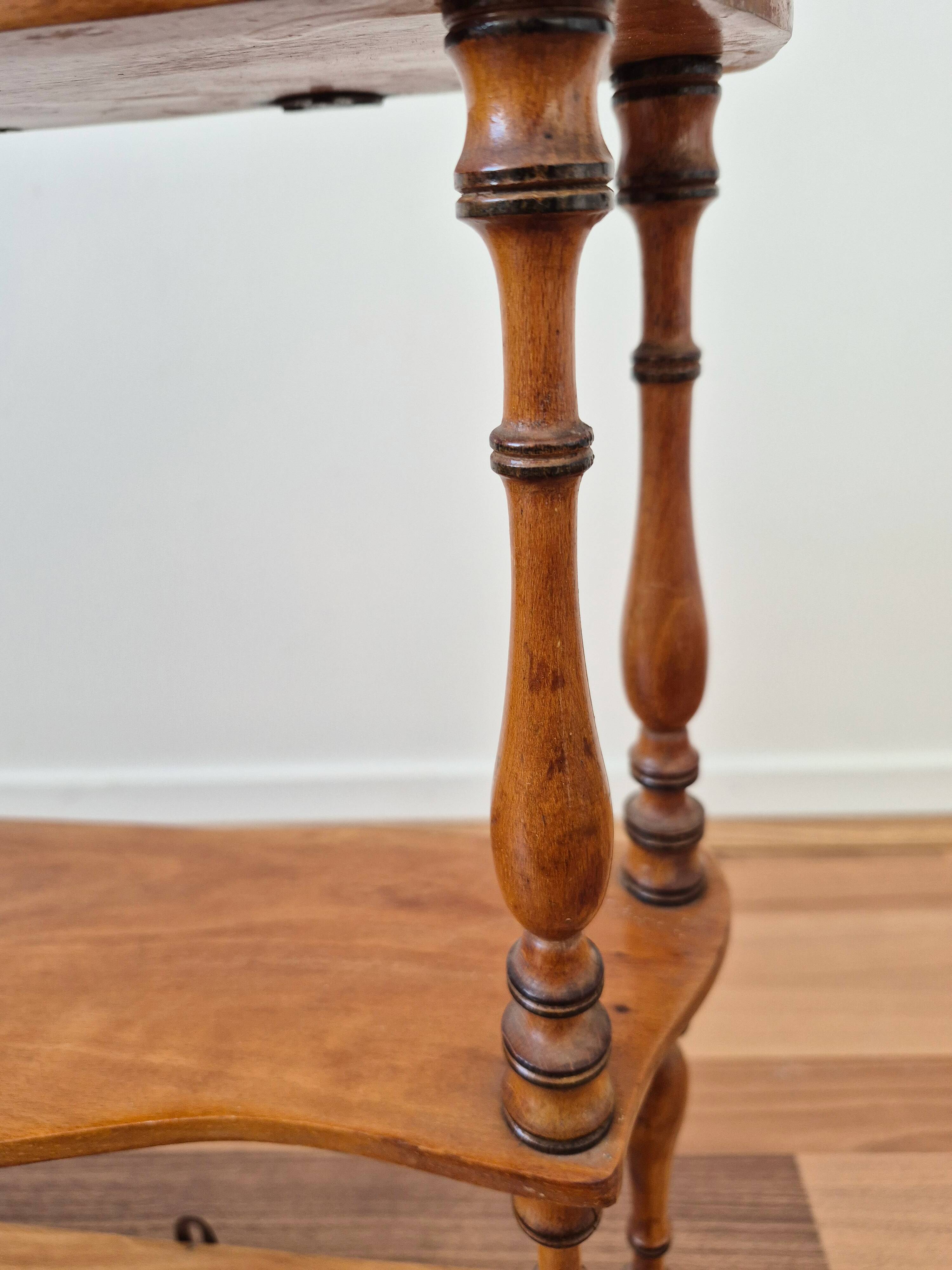Waxed turned wooden shelf