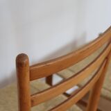 Pair of Scandinavian straw chairs