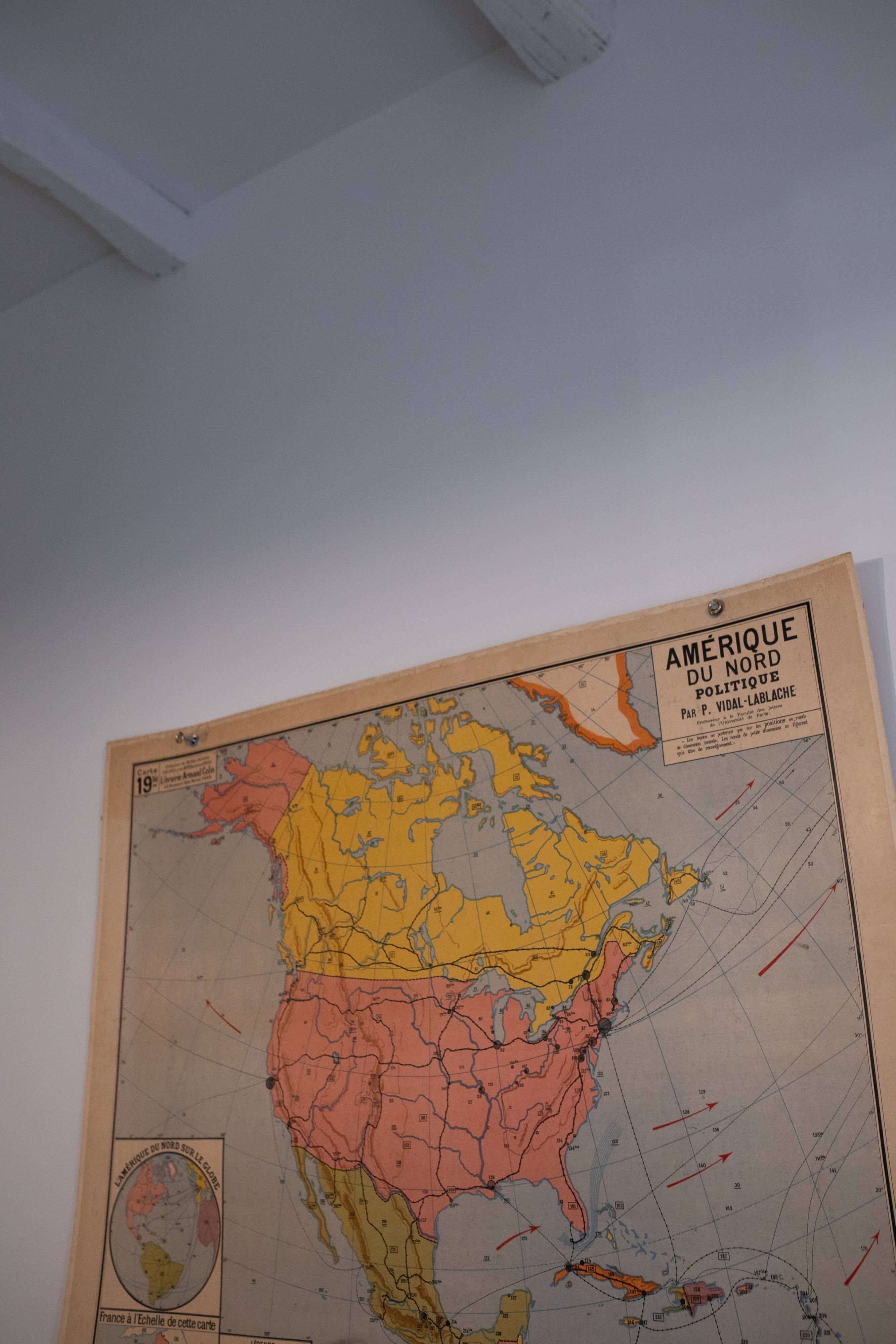 Carte VidalLlablache Amérique du nord