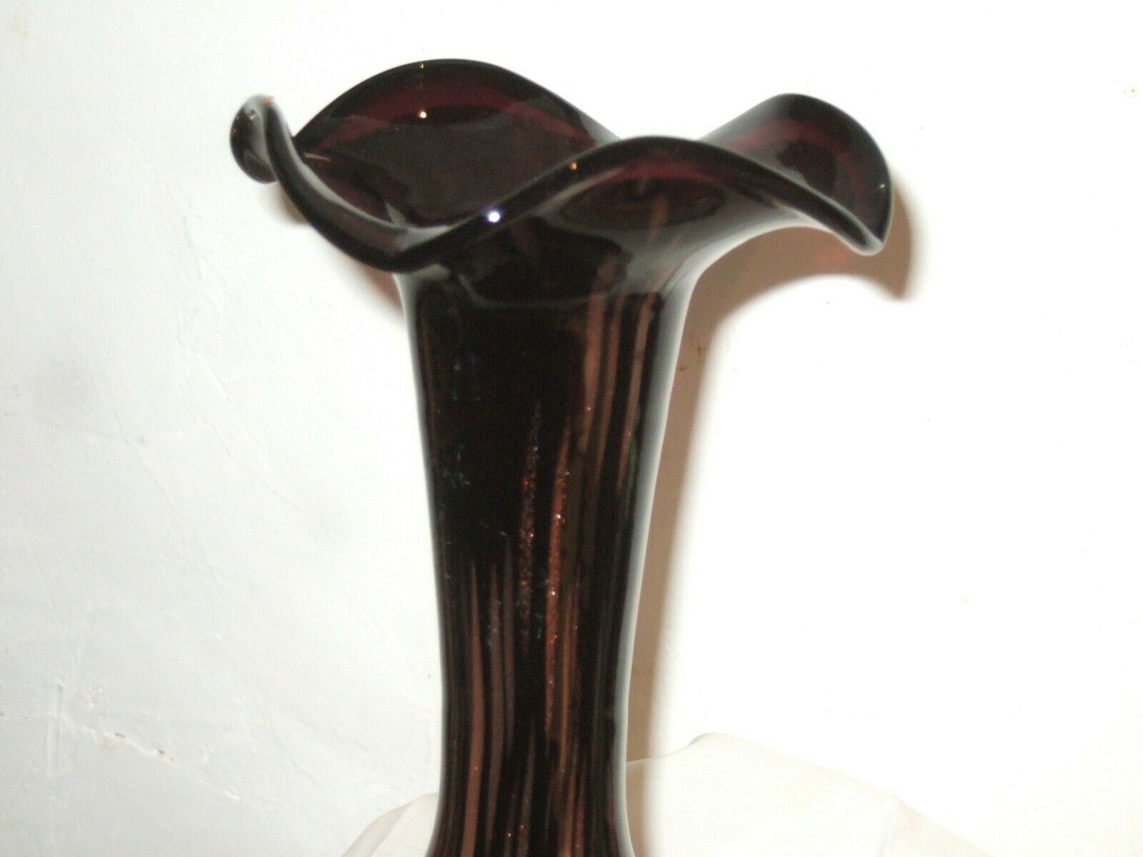 Aventurine glass inclusion vase