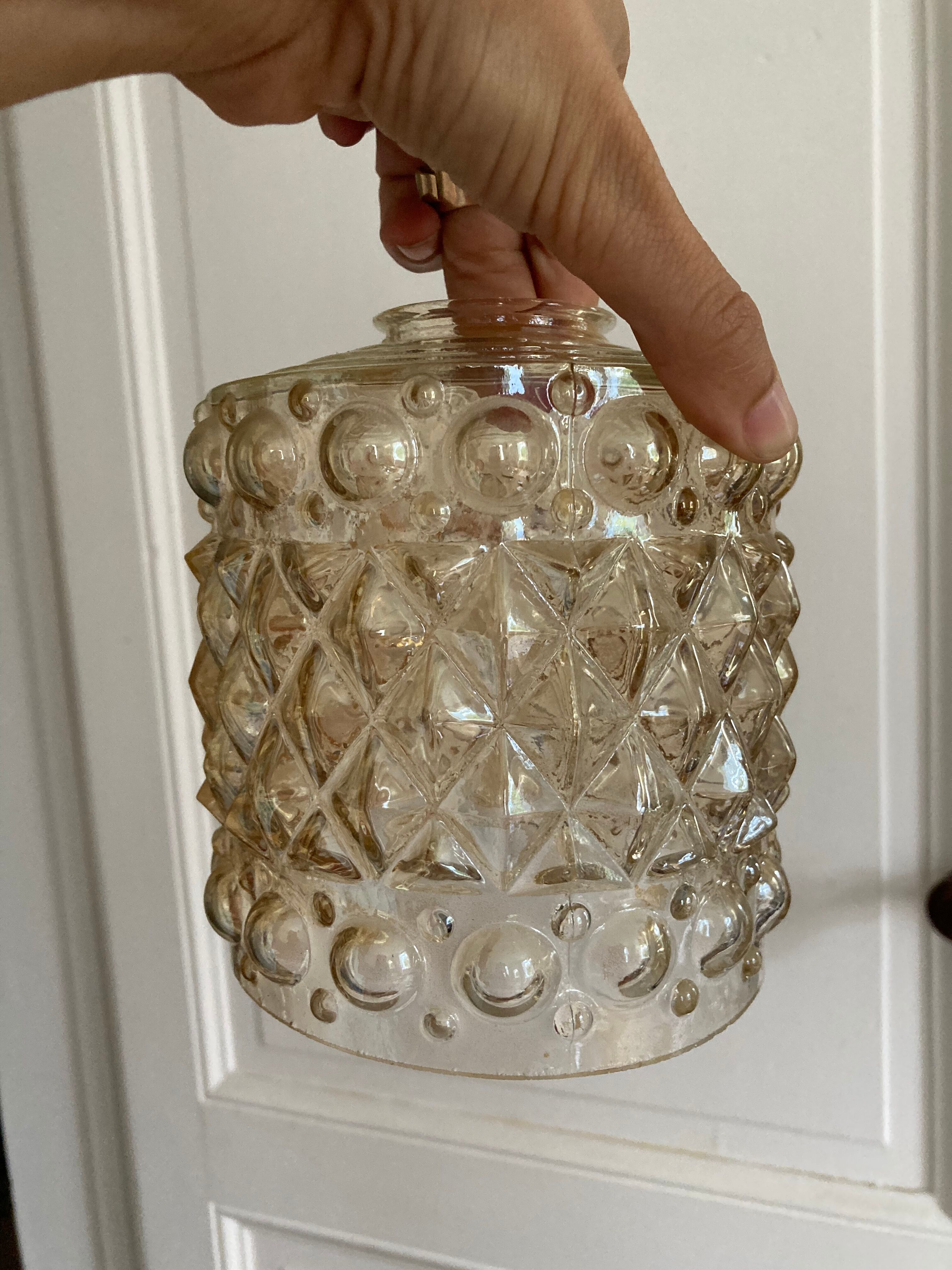 Amber glass swing vintage shade