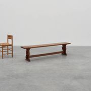 Rustic oak bench with nice patina, France ca. 1900