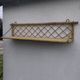 Vintage rattan wall shelf