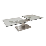 A '90s Coffetable - Glass and Stainless Steal