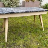 Coffee table with compass legs