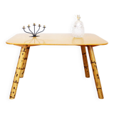Rattan and compressed wood coffee table 1970