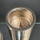 Chrome cylinder candlesticks from the 1980s