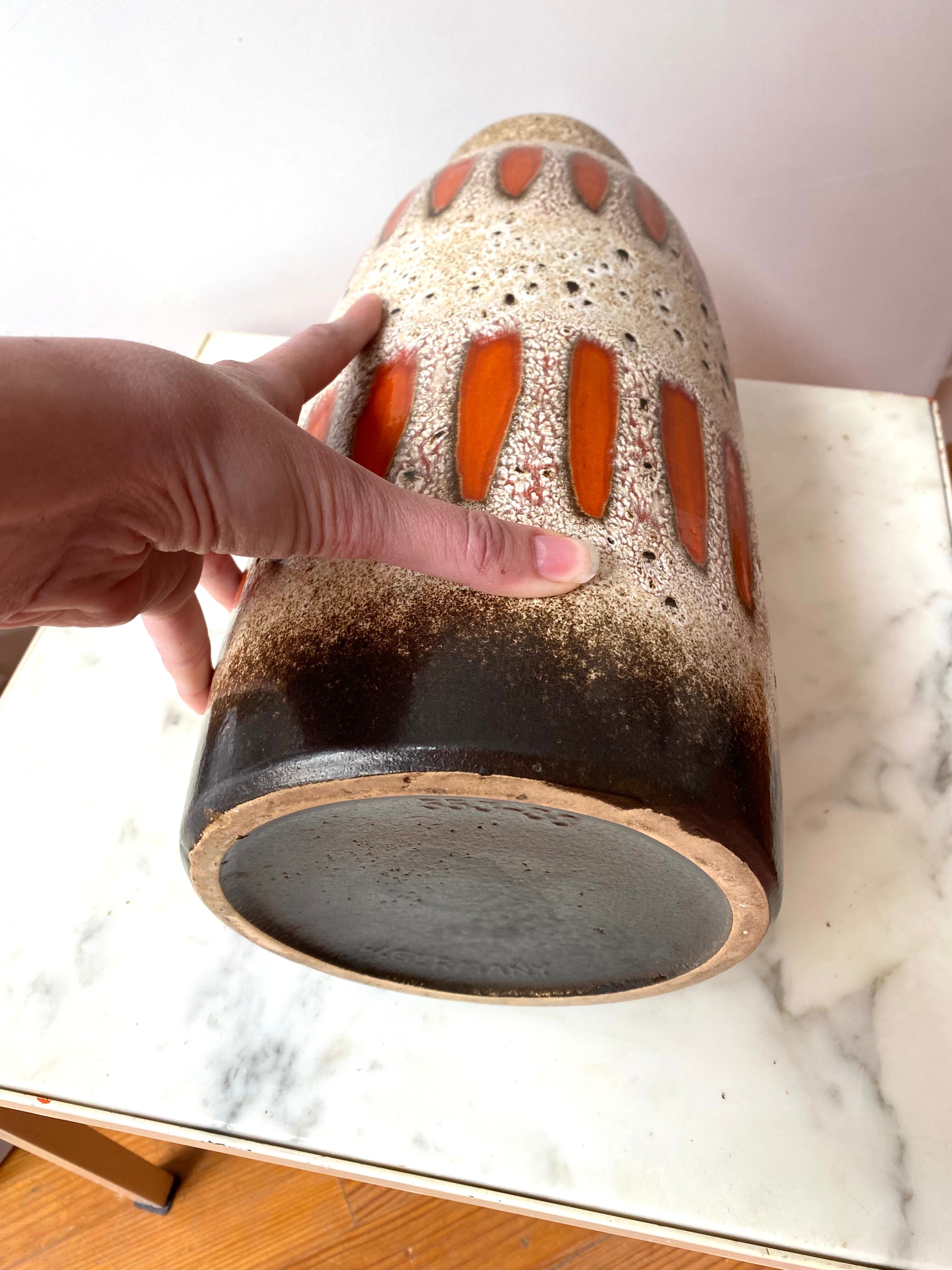 Ceramic vase fatlava scheurich W-Germany 1970 vintage