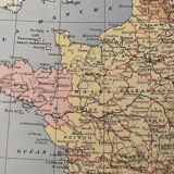 Old map of France (former provinces) from 1928
