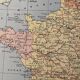 Old map of France (former provinces) from 1928