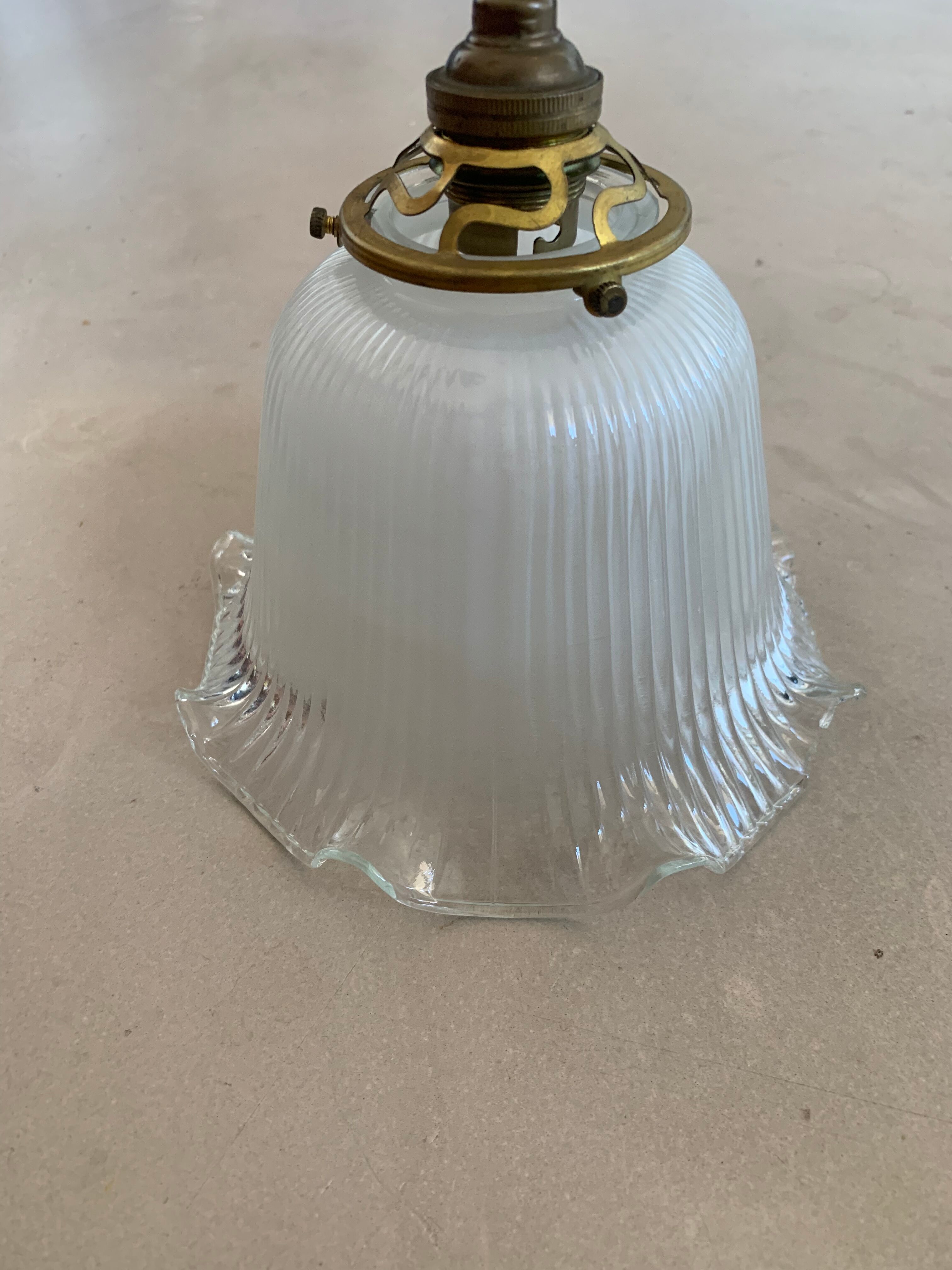 Old holophane lampshade