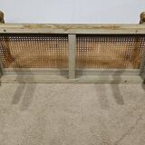 Banquette en Bois Doré et Gris-Vert, style Directoire – Fin XIXe