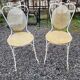 Paire de chaises de jardin en fer forgé