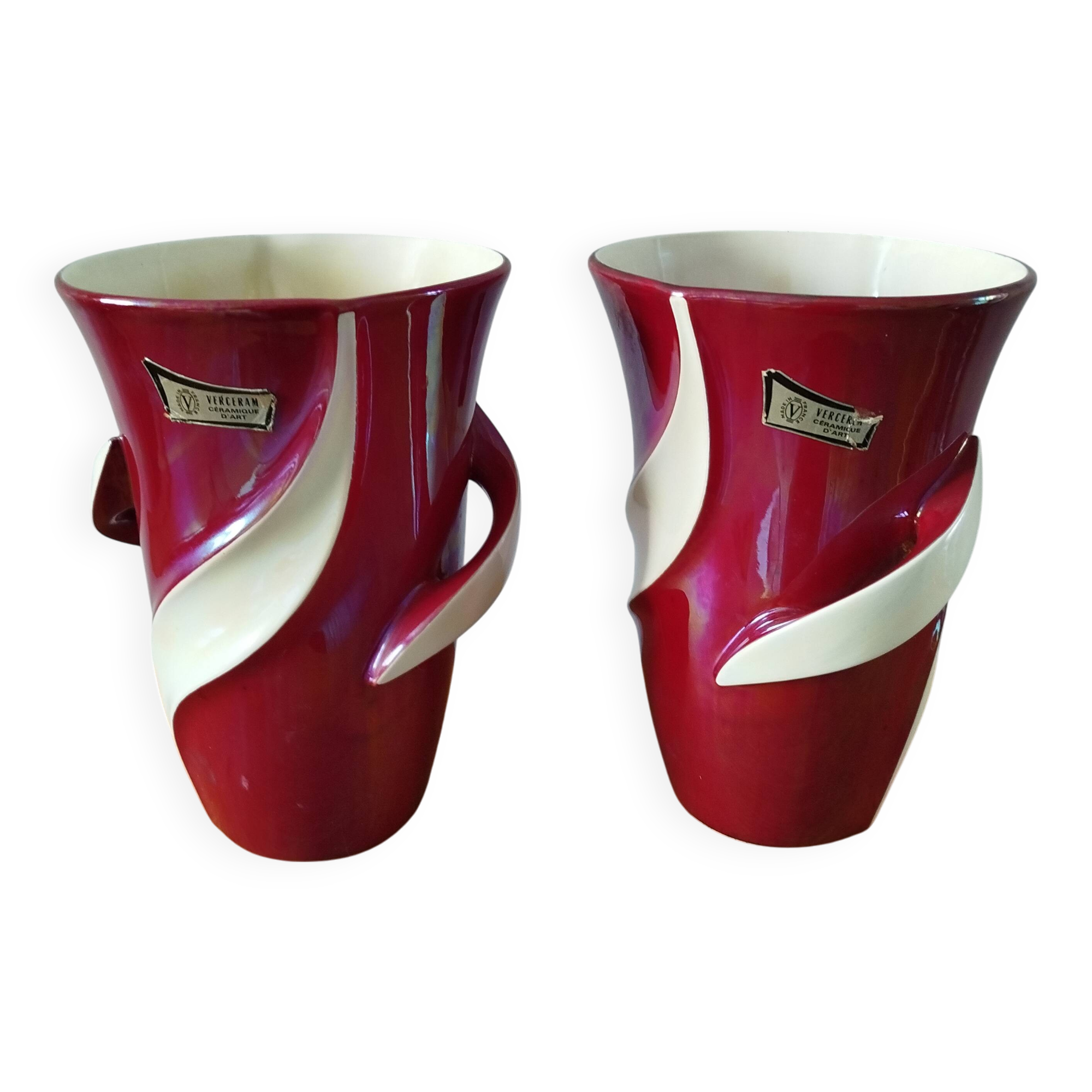 Pair of Veceram vases from the 50s