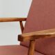 Paire de fauteuils vintage rose poudré 1970 moderne scandinave 