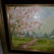 Table oil on vintage panel 1950