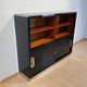 Vintage Bauhaus Office Cabinet in Black Lacquer and Mahogany, 1930