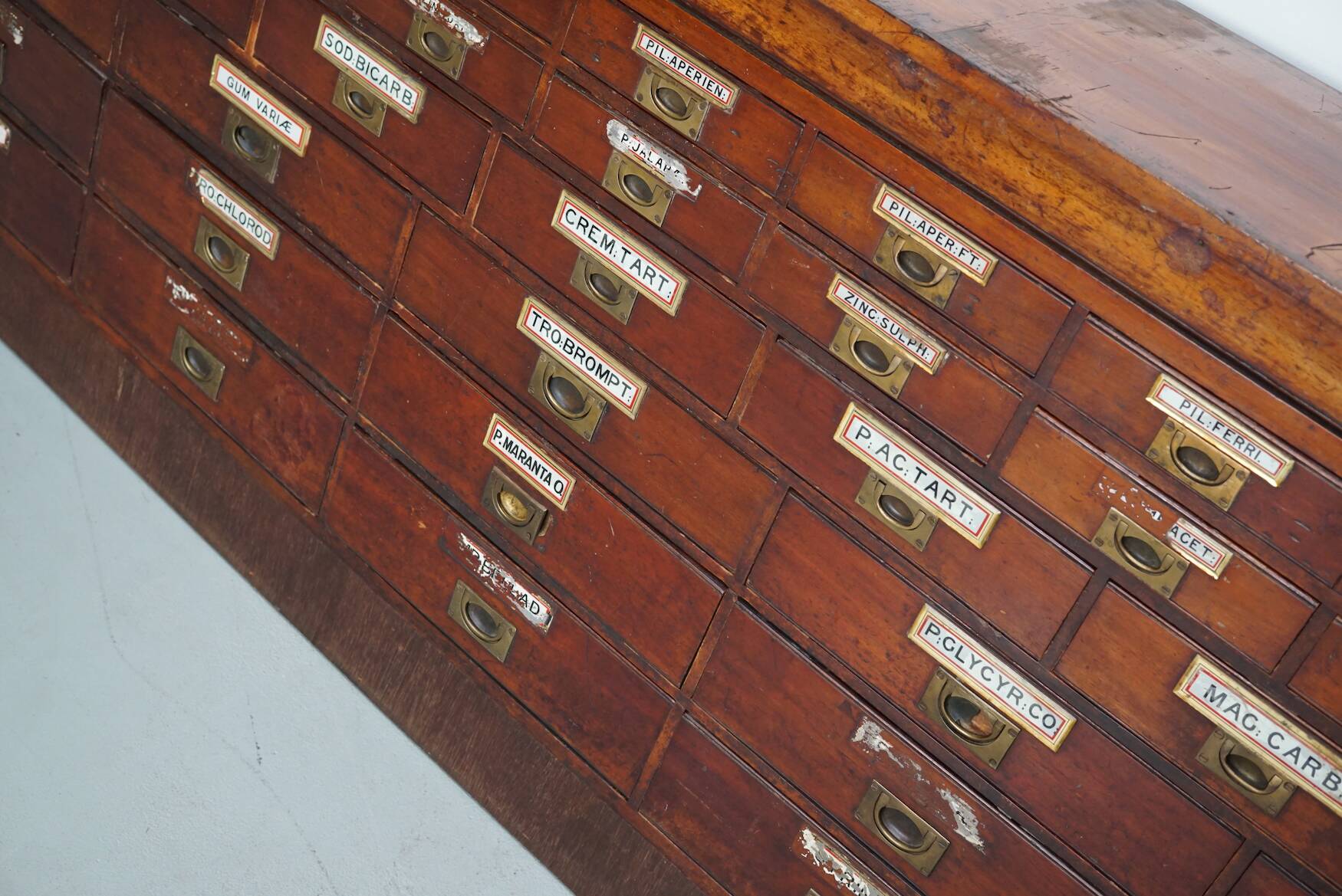 19th Century English Victorian Apothecary Shop Counter