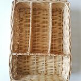 Wicker basket for cutlery
