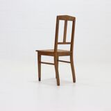 Amsterdam School Oak and Cane Chair 1920s