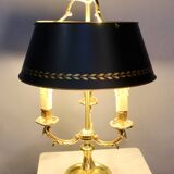 Lampe bouillotte à trois feux de lumière de style Empire
