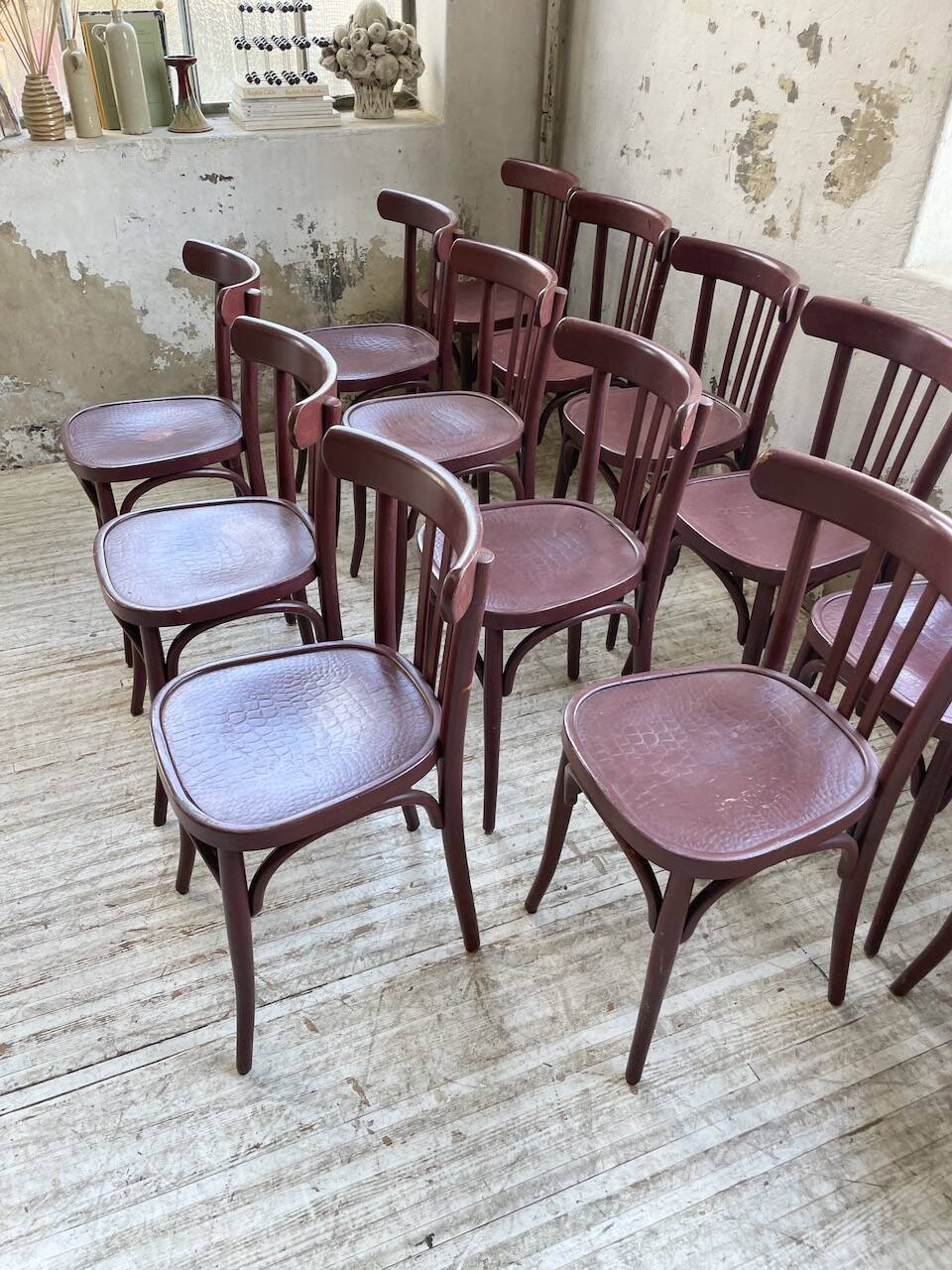 Set of 13 Japy bistro chairs, 1940