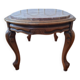 coffee table with a pink marble top