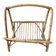 Vintage rattan magazine rack in bohemian style '1970s -