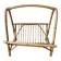Vintage rattan magazine rack in bohemian style '1970s -
