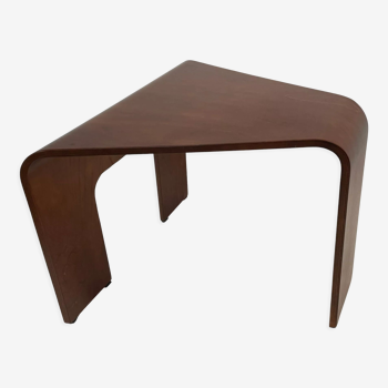 Table d’angle en bois courbé moderne du milieu du siècle, années 1970